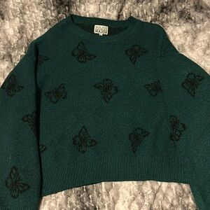 Green Butterfly Sweater